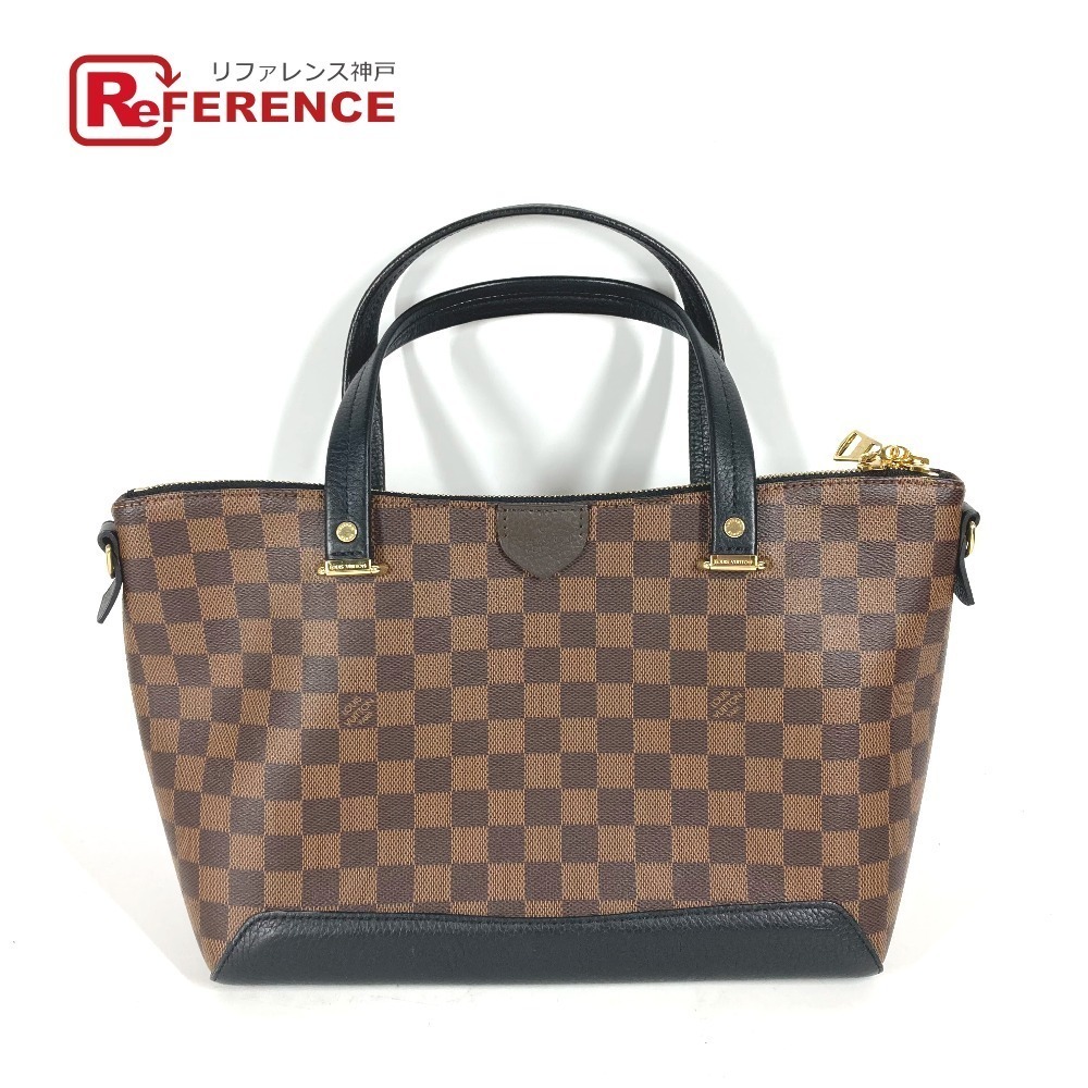 Louis Vuitton Damier Hyde Park Tote Bag Ebene Brown Canvas